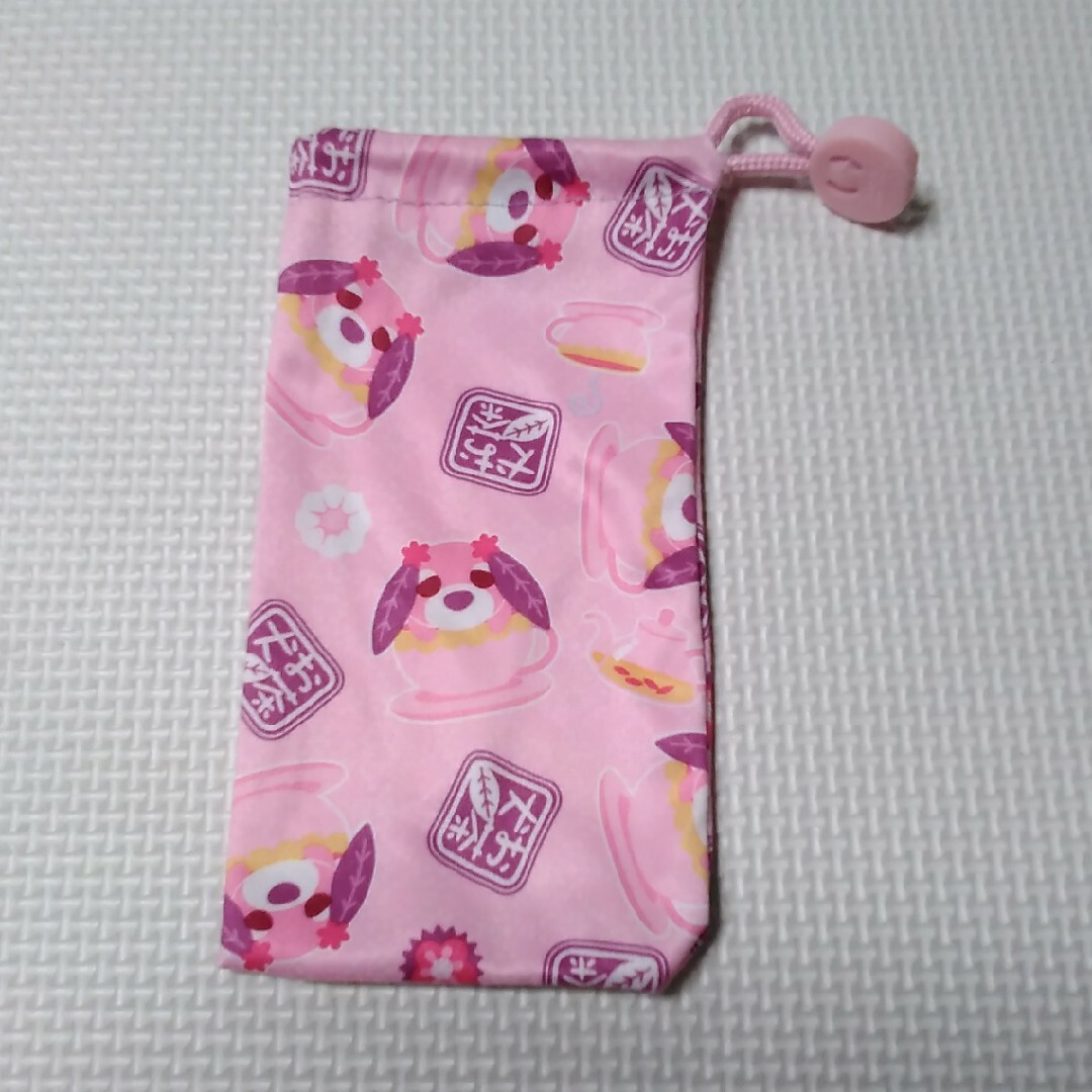 お茶犬　ピンク　巾着　小物入れ　布袋 エンタメ/ホビーのアニメグッズ(その他)の商品写真
