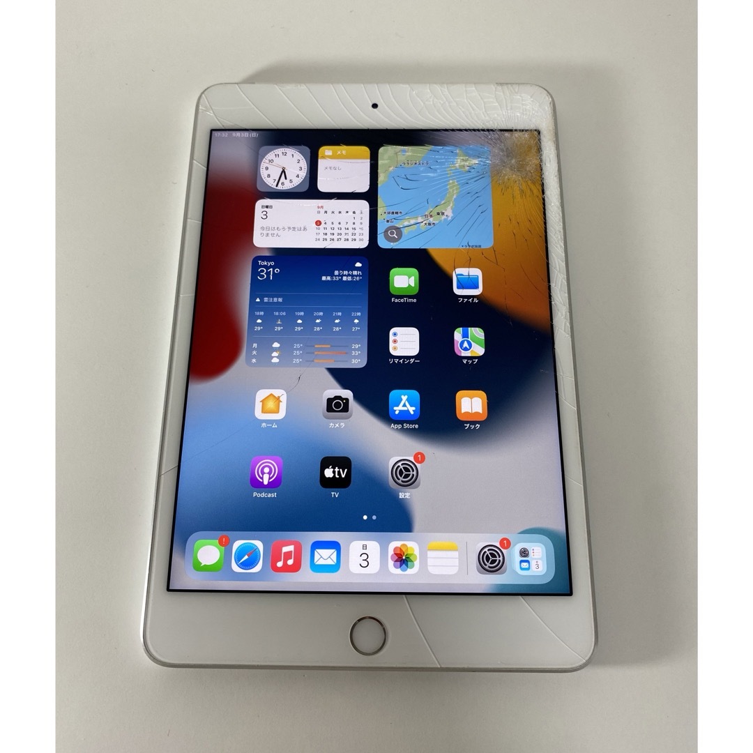 iPad(アイパッド)のiPad mini 第4世代 wifi＋Cellular 32GB ジャンク スマホ/家電/カメラのPC/タブレット(タブレット)の商品写真