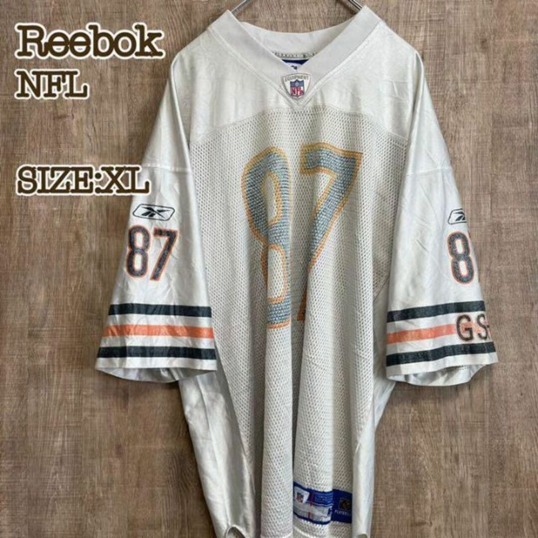 Reebok リーボック　NFL シカゴ・ベアーズ　ゲームシャツ　ホワイト　XL