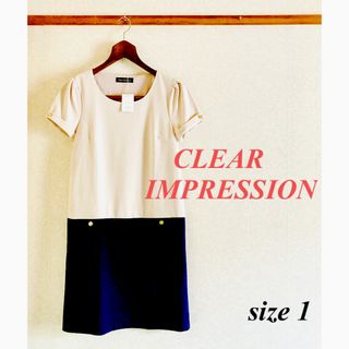 クリアインプレッション(CLEAR IMPRESSION)の【新品】CLEAR IMPRESSION クリアインプレッション　半袖ワンピース(ひざ丈ワンピース)