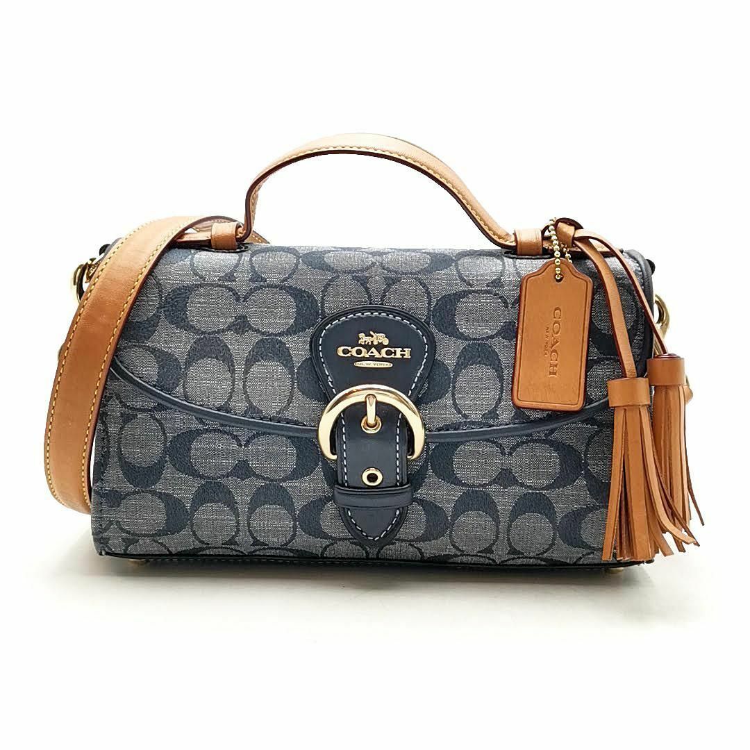 レディース超美品 コーチ COACH ショルダーバッグ デニム 03-23082803