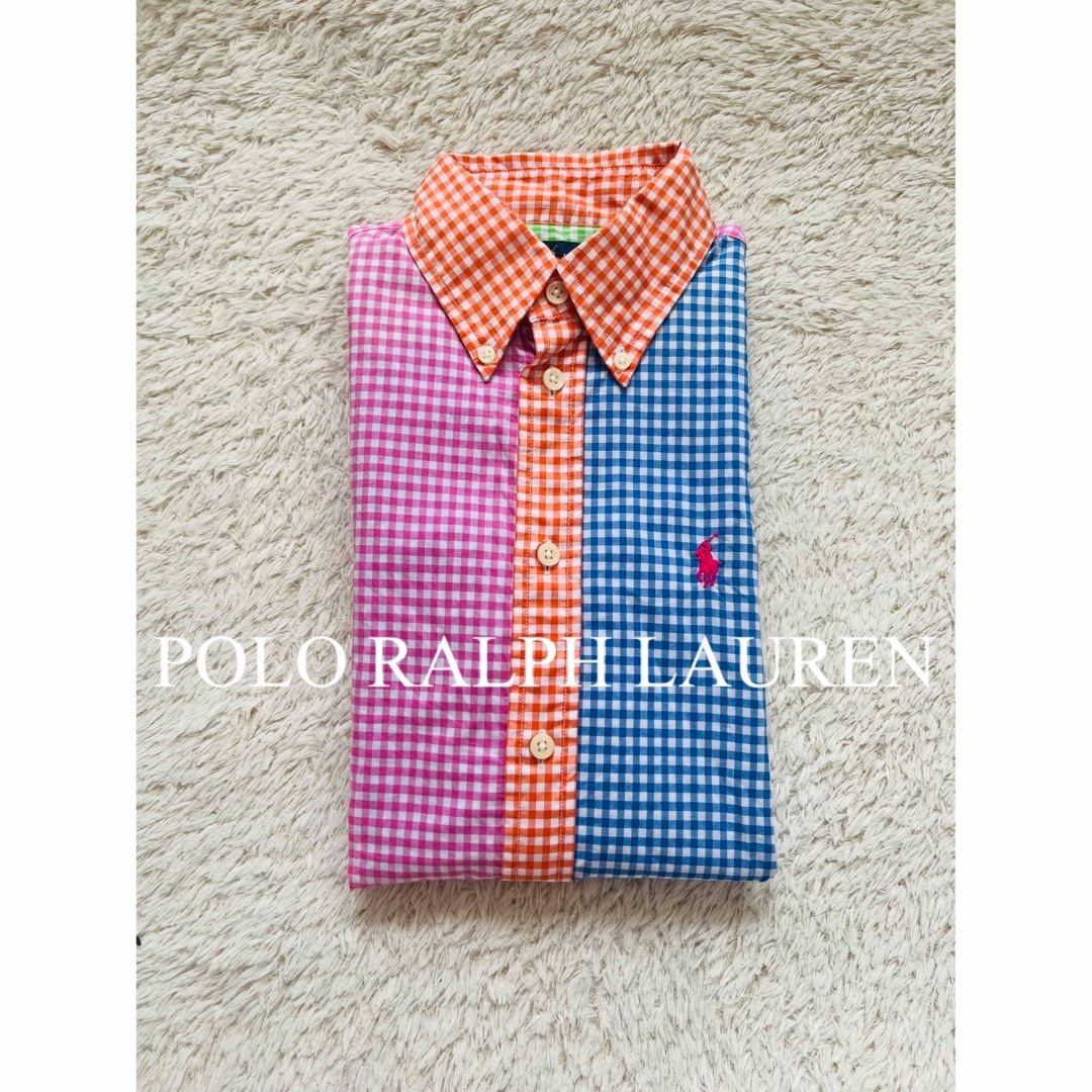 POLO RALPH LAUREN(ポロラルフローレン)の美品　ポロ　ラルフローレン　シャツ　ブラウス　トップス　ギンガムチェック　人気 レディースのトップス(シャツ/ブラウス(長袖/七分))の商品写真