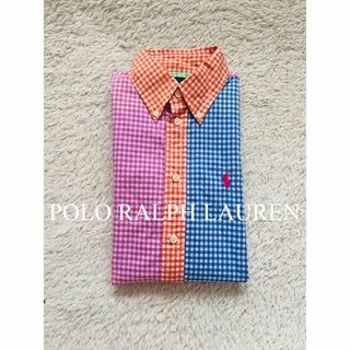 ポロラルフローレン(POLO RALPH LAUREN)の美品　ポロ　ラルフローレン　シャツ　ブラウス　トップス　ギンガムチェック　人気(シャツ/ブラウス(長袖/七分))