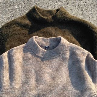 UNIQLO - スフレヤーンモックネックセッター まとめ売り L sizeの通販