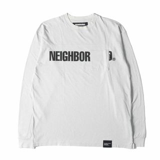 ネイバーフッド(NEIGHBORHOOD)のNEIGHBORHOOD ネイバーフッド Tシャツ サイズ:L 23SS ブランドロゴ ポケット ロングスリーブ 長袖 クルーネック Tシャツ LOGO PRINT CREWNECK LS グレー トップス カットソー ロンT カジュアル ストリート ブランド 【メンズ】(Tシャツ/カットソー(七分/長袖))