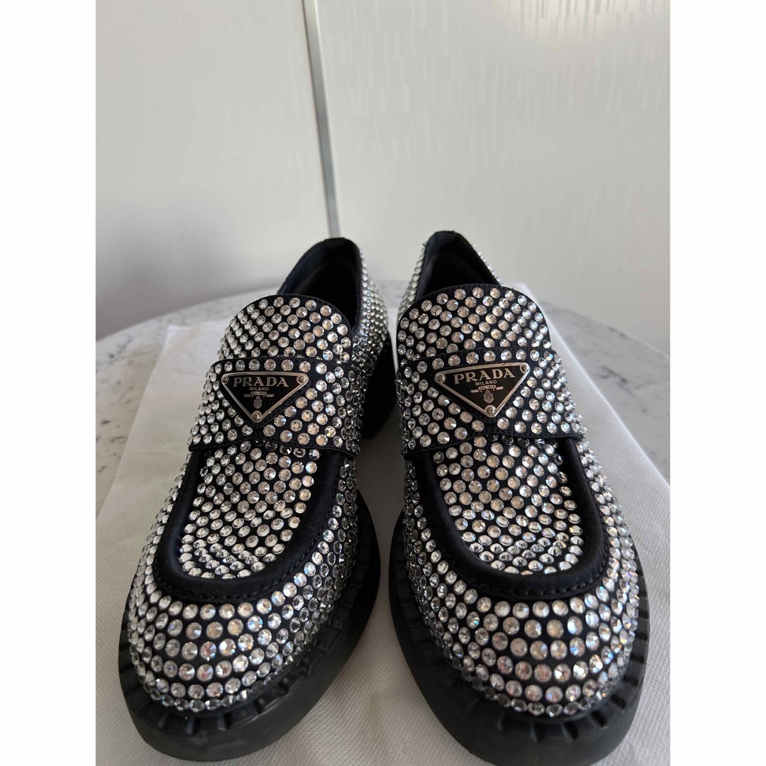 PRADA プラダ クリスタルローファー 361/2 | tradexautomotive.com