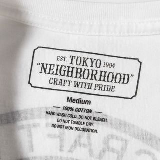 NEIGHBORHOOD ネイバーフッド Tシャツ サイズ:M JOHN MAYER マルチロゴ グラフィック プリント 長袖 ロングスリーブ  クルーネック Tシャツ 19SS ホワイト 白 トップス カットソー ロンT コラボ カジュアル ストリート ブランド【メンズ】【中古】