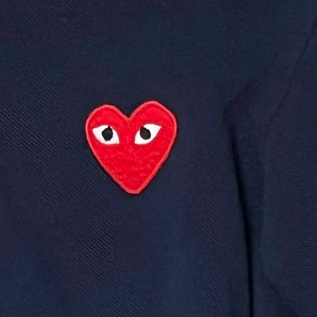 【希少】プレイコムデギャルソン ポロシャツ ネイビー 紺色 半袖 刺繍ロゴ