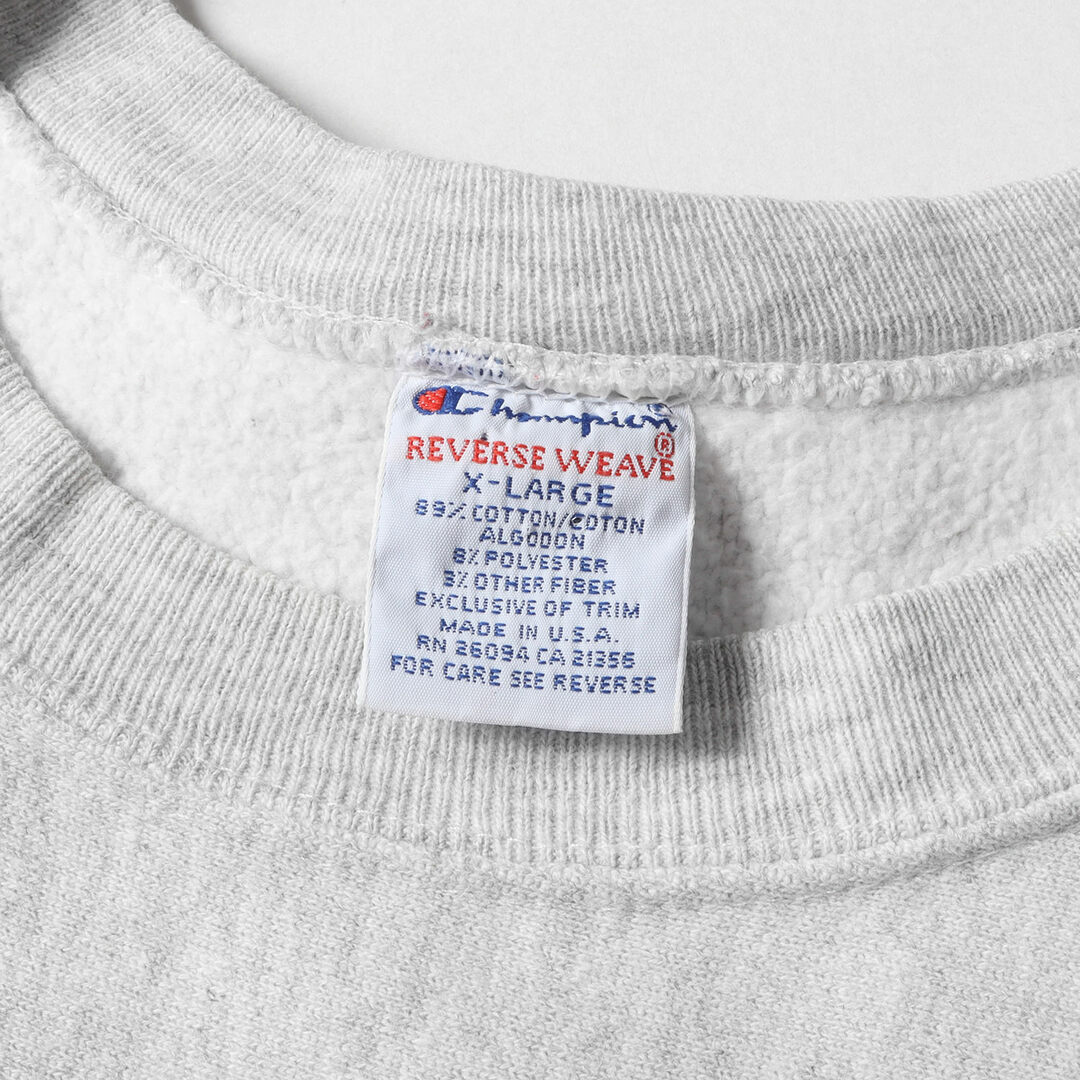 Champion vintage チャンピオン ヴィンテージ スウェット サイズ:XL 90s 刺繍タグ リバースウィーブ 3段 カレッジロゴ スウェットシャツ サウスダコタ大学モデル USA製 ヘザーグレー トップス トレーナー カジュアル ブランド 【メンズ】