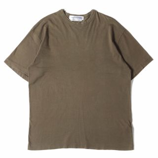 コムデギャルソン(COMME des GARCONS)のCOMME des GARCONS コムデギャルソン Tシャツ サイズ:M 90s バックネック ロゴ クルーネック Tシャツ 半袖 無地 SHIRT シャツ アーカイブ カーキ トップス カットソー シンプル ブランド【メンズ】【中古】(Tシャツ/カットソー(半袖/袖なし))