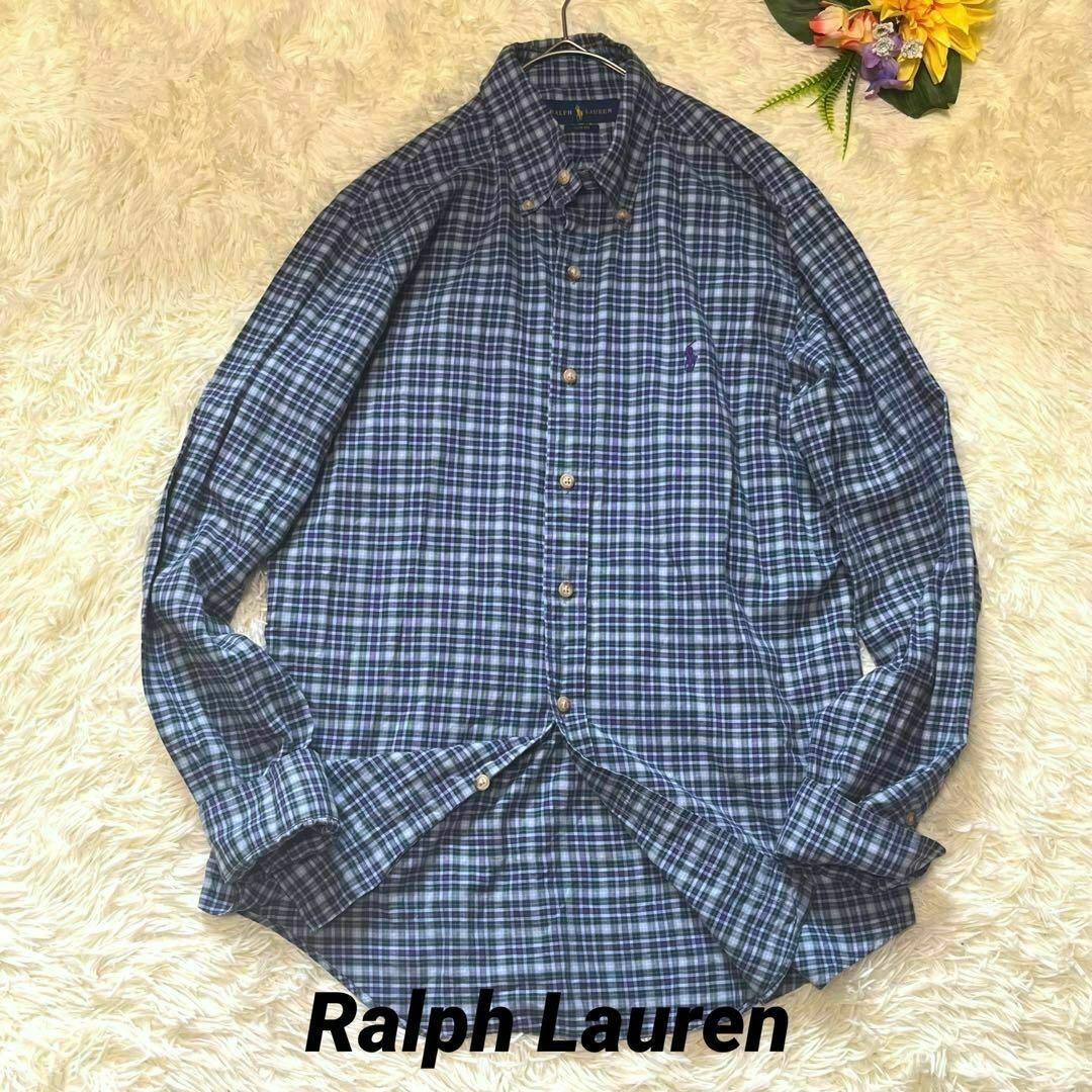 Ralph Lauren - ラルフローレン【M】長袖 BDシャツ カットソー ポニー