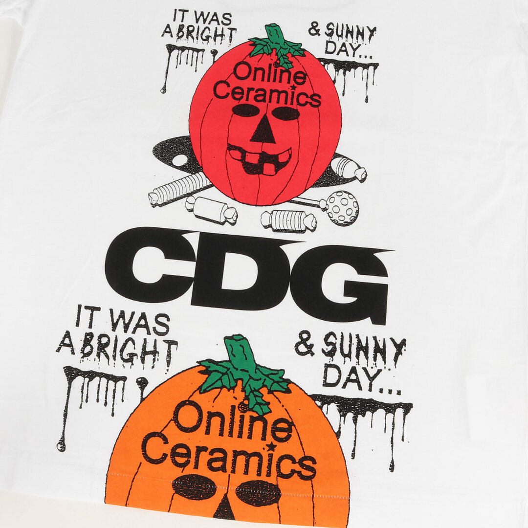 COMME des GARCONS コムデギャルソン Tシャツ サイズ:XL Online Ceramics コラボ グラフィック プリント クルーネック Tシャツ 半袖 SZ-T048 CDG ハロウィン 20AW ホワイト 白 トップス カットソー ブランド カジュアル【メンズ】 3