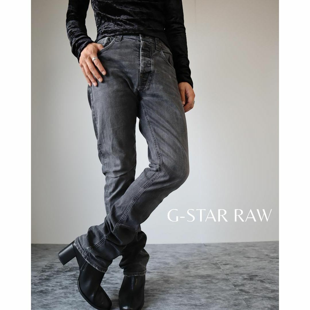 【G-STAR RAW】GS 01 スリム ストレート デニム グレー W34 | フリマアプリ ラクマ