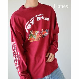 ヘインズ(Hanes)の【Hanes】TOY RUN 2002 プリント 長袖 Tシャツ ロンT XL(Tシャツ/カットソー(七分/長袖))