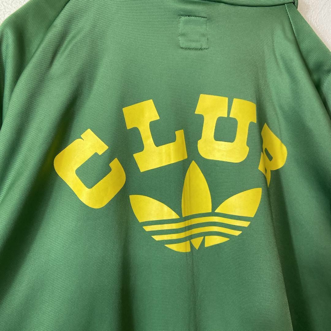 人気グリーン◎】adidas CLUBバックプリントトラックジャケットM