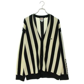 シュプリーム(Supreme)のシュプリーム ×ラコステ Lacoste  19AW  Stripe Cardigan ストライプ柄カーディガン メンズ L(カーディガン)