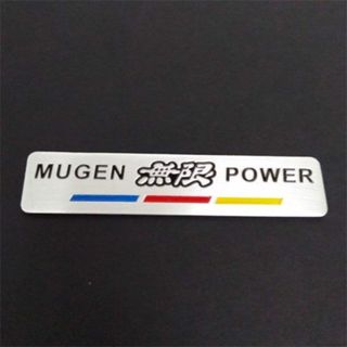 ホンダ(ホンダ)の無限　MUGEN 　アルミニウムステッカー　Aタイプ　1枚(車外アクセサリ)