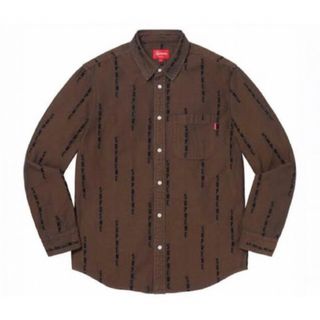 シュプリーム(Supreme)のSUPREME Logo Stripe Jacquard Denim shirt(シャツ)