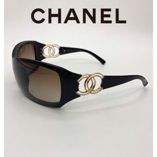 シャネル(CHANEL)のCHANEL Wココマーク　6020 スポーティーサングラス 茶×ゴールド(サングラス/メガネ)