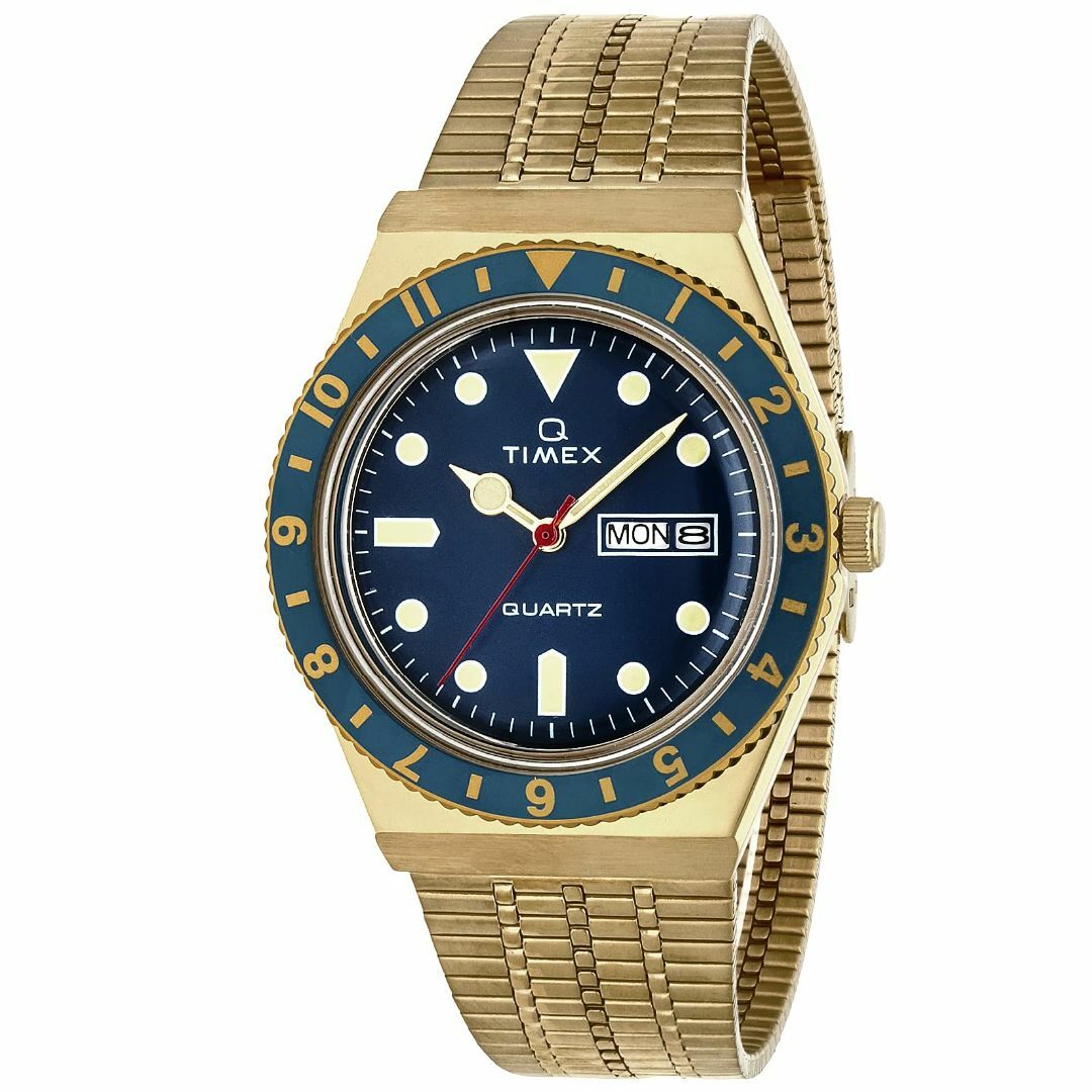 [TIMEX] 腕時計 Ｑ ＴＩＭＥＸ ブルー 文字盤 ステンレススチール アク
