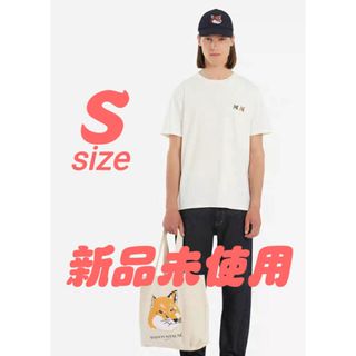 メゾンキツネ(MAISON KITSUNE')のメゾンキツネ MAISON KITSUNE Sサイズ 白 フォックス Tシャツ(Tシャツ/カットソー(半袖/袖なし))