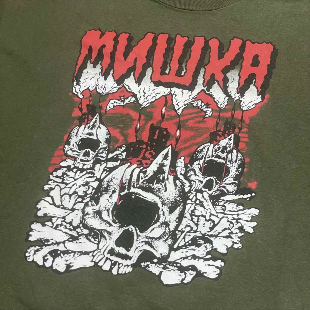 MISHKA(ミシカ)のMishka Devil’s Skull S/S Tee Olive メンズのトップス(Tシャツ/カットソー(半袖/袖なし))の商品写真