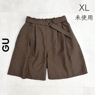 ジーユー(GU)の【GU】XL 未使用 ベルト付きハーフパンツ 大きいサイズ(ハーフパンツ)