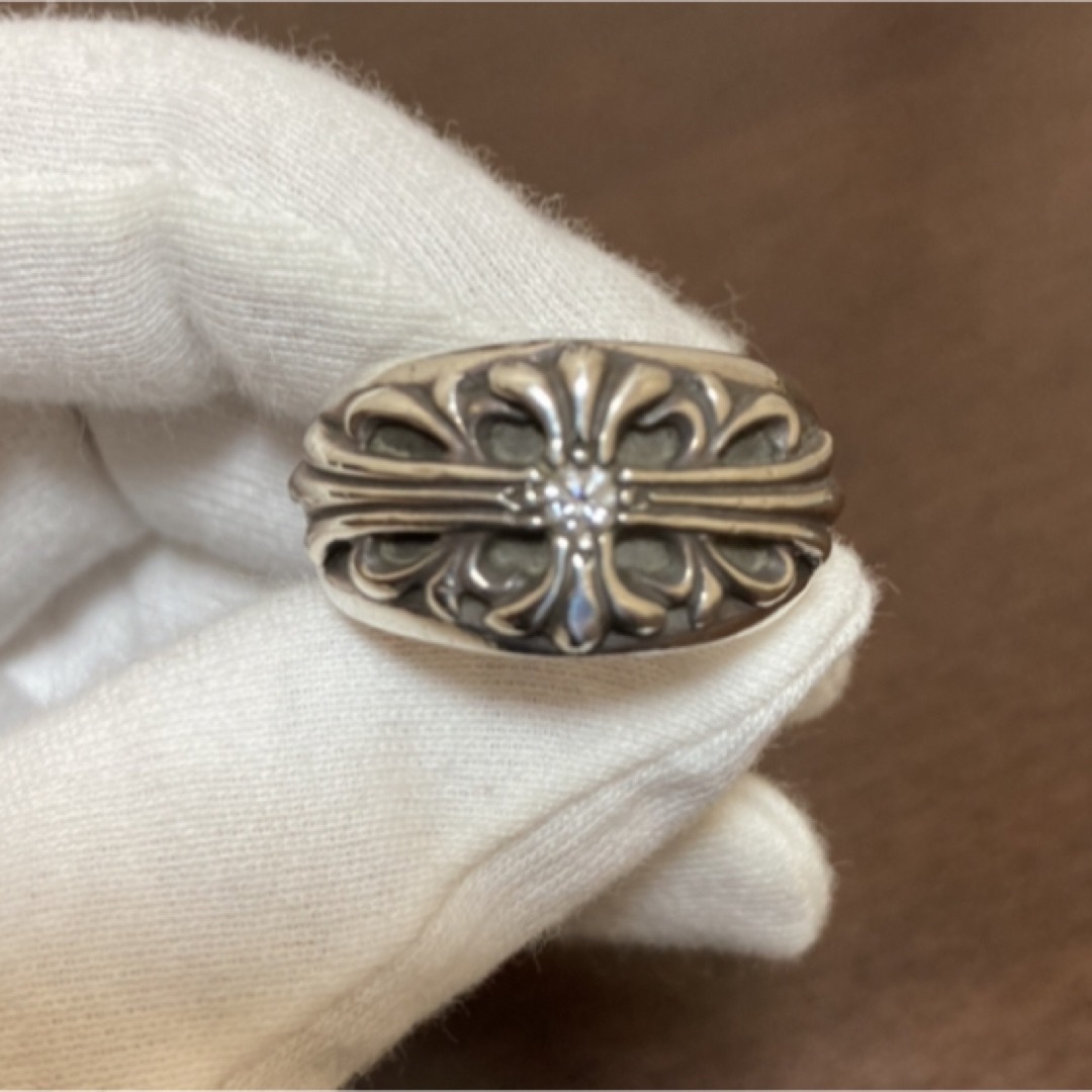 クロムハーツ Chrome Hearts フローラルクロス1P純正ダイヤリング
