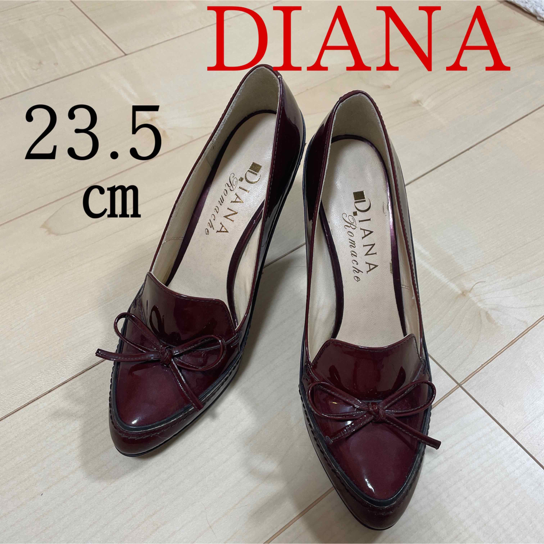 DIANA - DIANA ダイアナ パンプス ヒール リボン エナメルパンプス ...