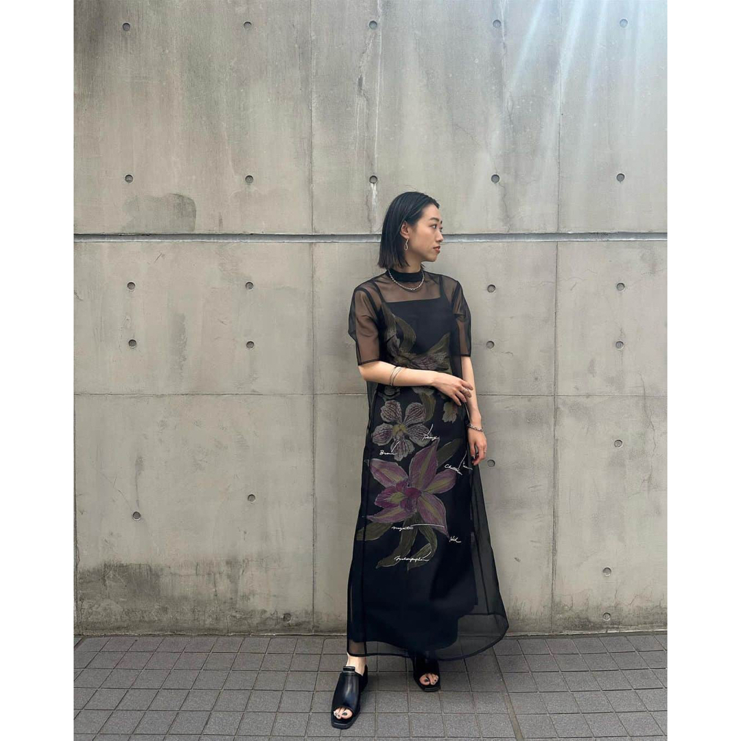 KEITAMARUYAMAアメリ SHEER LAYERED DRESS-