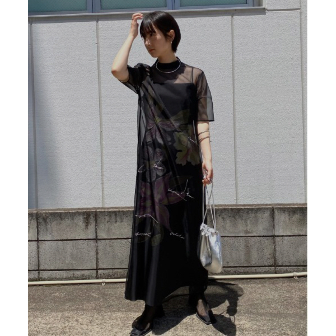 KEITAMARUYAMA×AMERI SHEER LAYERED DRESS - ロングワンピース/マキシ ...