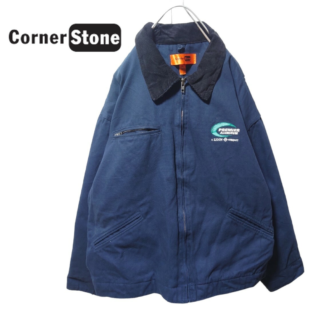 Corner Stone】コーデュロイ襟 中綿入りダックジャケット A1200-www