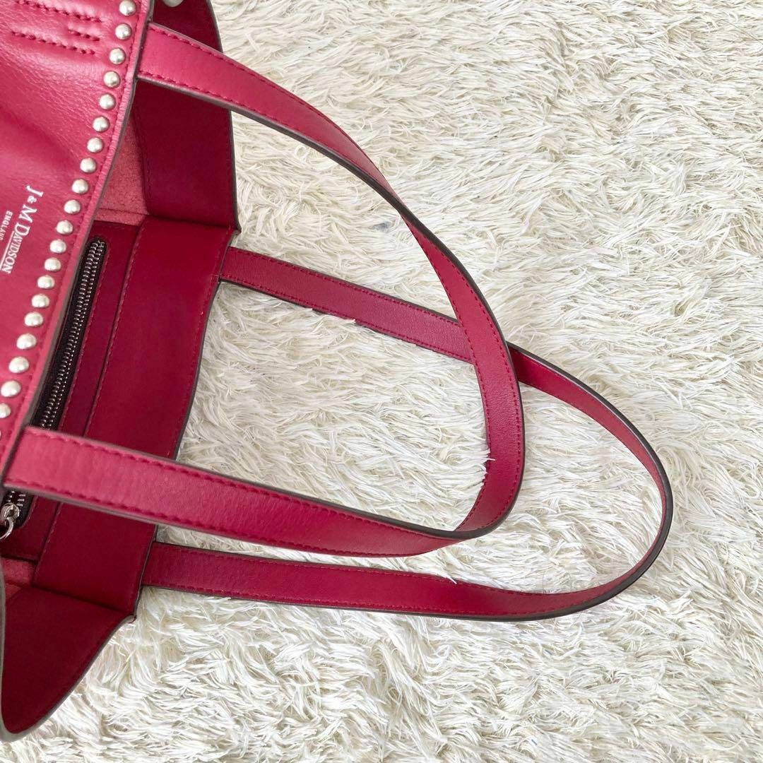 美品 J&M Davidson トートバッグ ベルミニ ボルドー 保存袋-