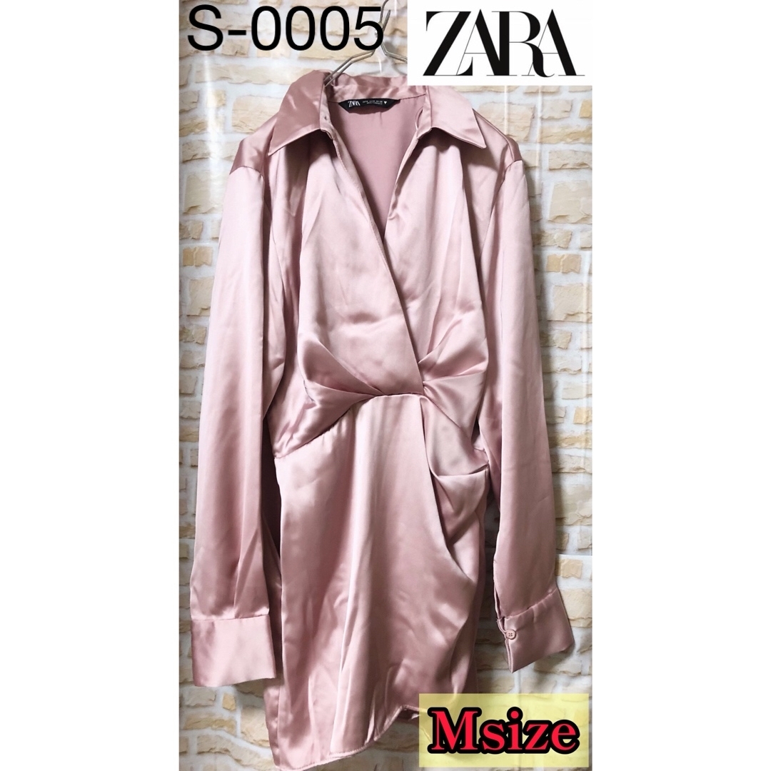 ZARA サテン地ネグリジェ風ブラウストップス Mサイズ 美品 フォロー割引あり | フリマアプリ ラクマ