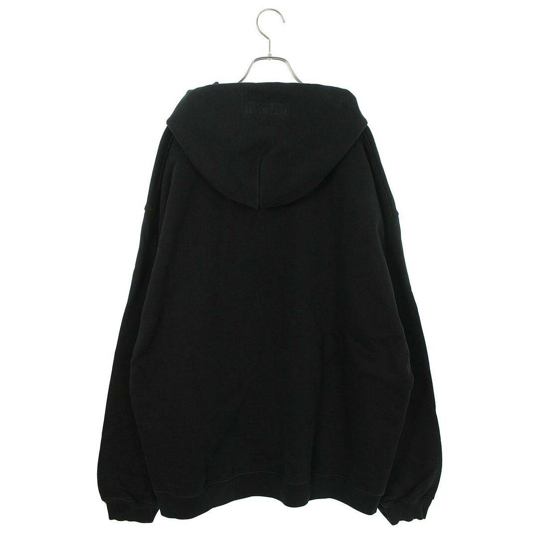 VETEMENTS　ロゴ　オーバーサイズ　パーカー　黒　ｍ