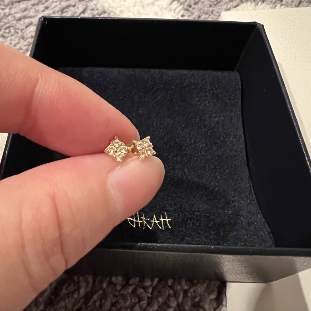 AHKAH*エターナルライツスタッド ピアス 18Kイエローゴールド