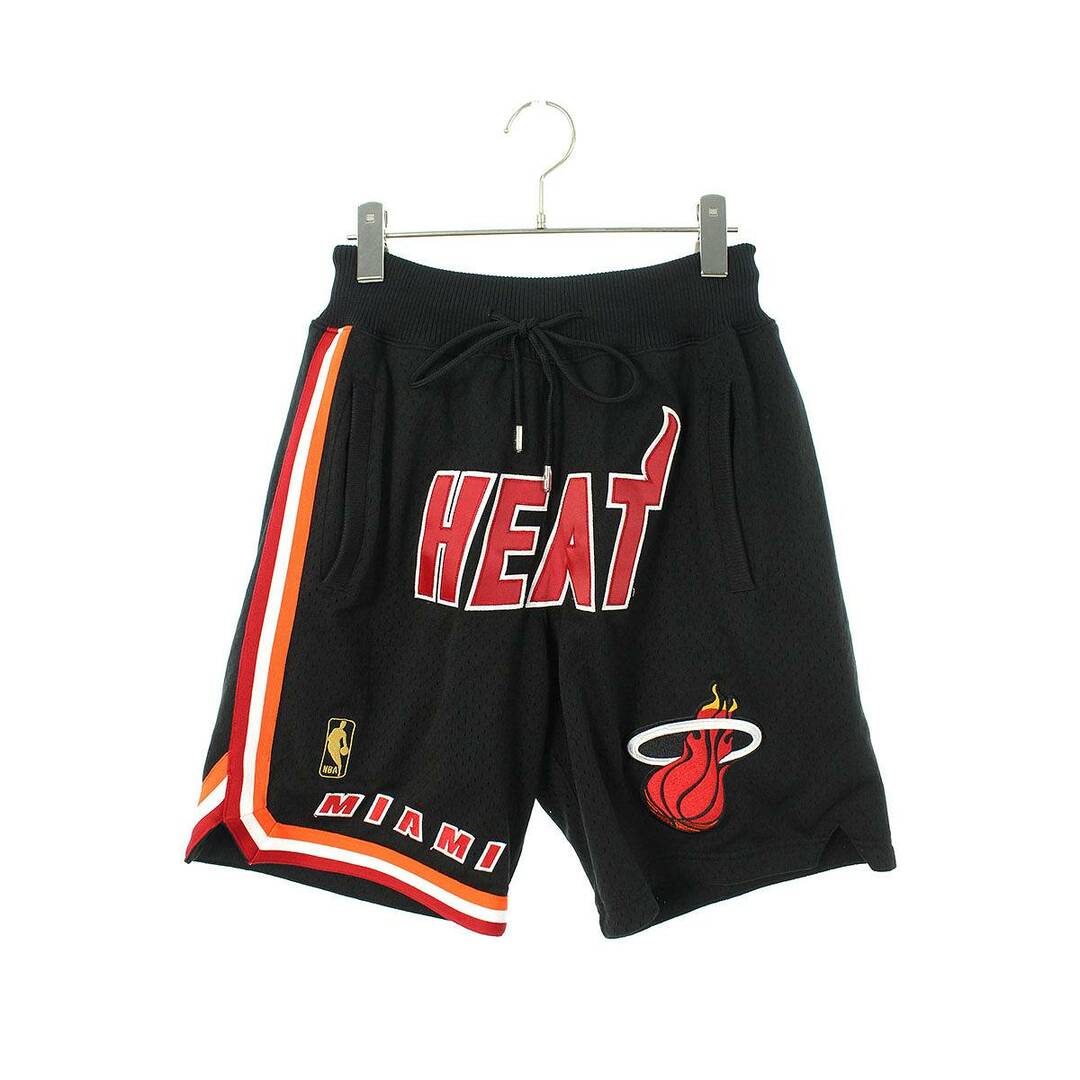 パンツジャストドン JUST DON ×ミッチェルアンドネス Mitchell&Ness   Swingman Shorts Miami Heat 1996-97  SHORDL200006-MHE マイアミヒートバスケットハーフパンツ メンズ XS