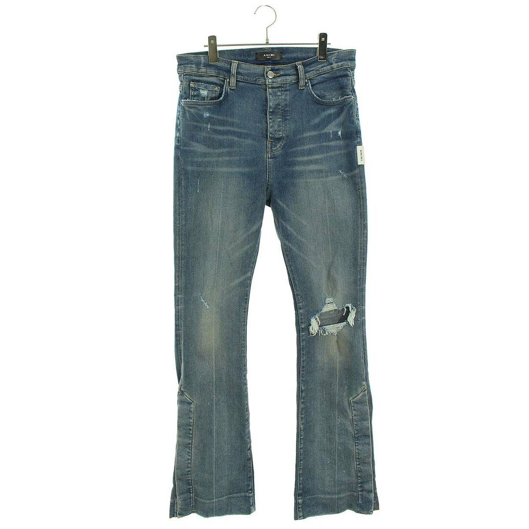 アミリ Broken Flair Jean ダメージ加工裾スナップボタンフレア