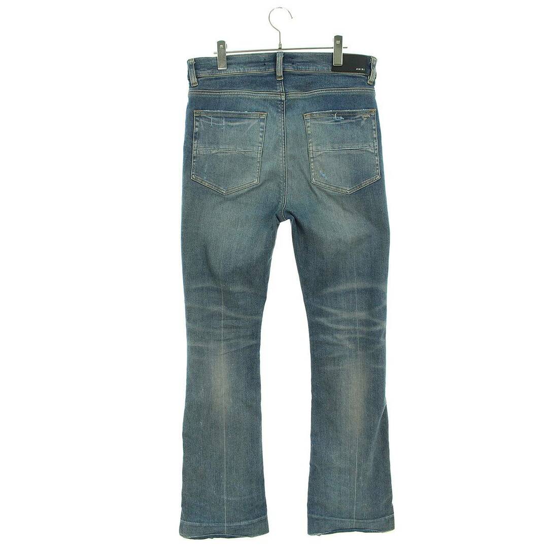 アミリ Broken Flair Jean ダメージ加工裾スナップボタンフレアデニム