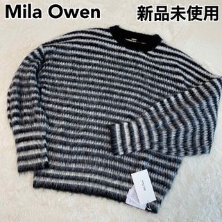 ミラオーウェン(Mila Owen)の⭐︎新品未使用⭐︎ タグ付き　ミラオーウェン　モヘヤニット　ボーダー(ニット/セーター)