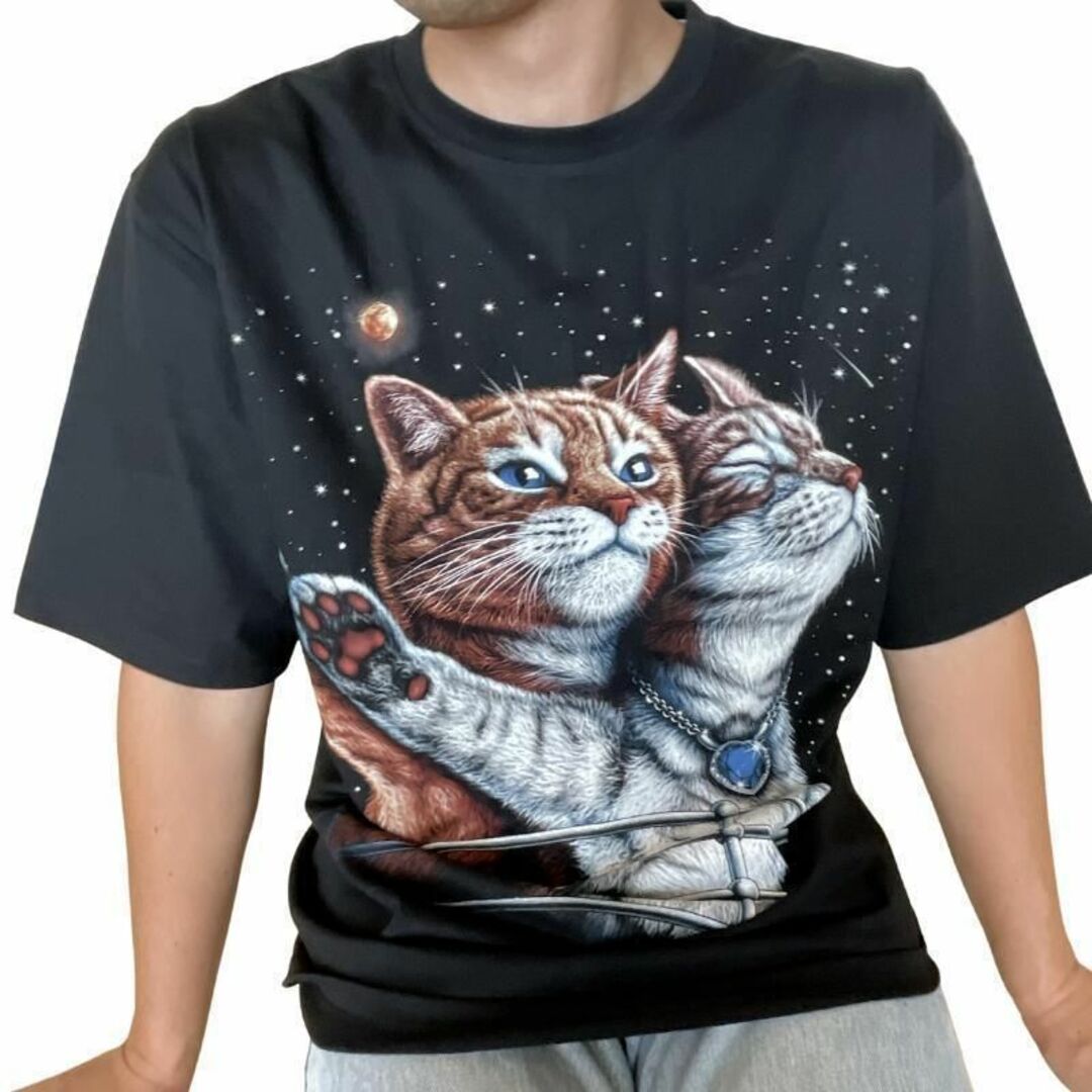 Tシャツ メンズ XL 猫 アニマルプリント 映画 おもしろT Tシャツ メンズ XL 猫 アニマルプリント 映画 おもしろT