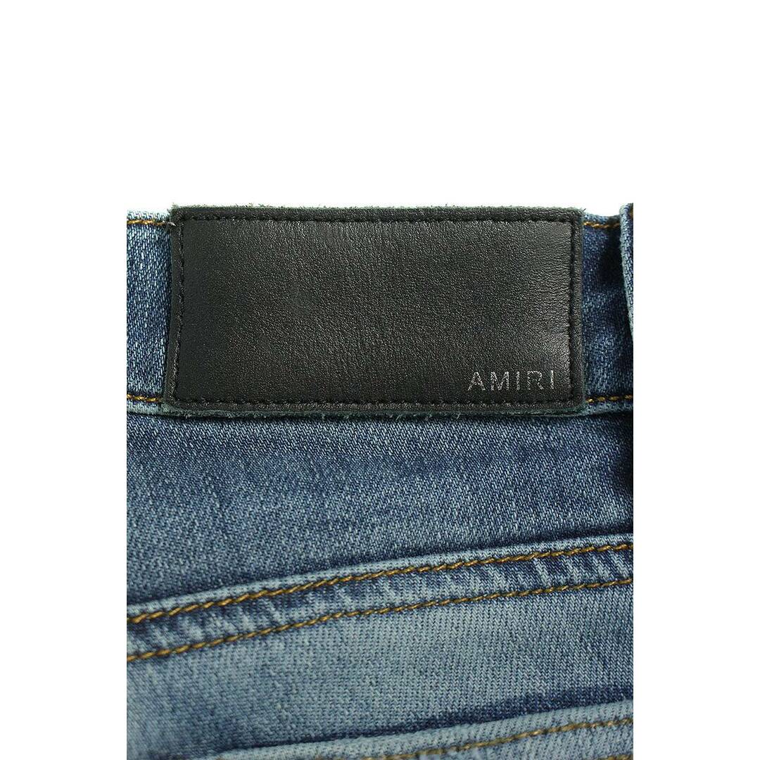 AMIRI(アミリ)のアミリ 裾ジップクラッシュ加工デニムパンツ レディース 24インチ レディースのパンツ(デニム/ジーンズ)の商品写真