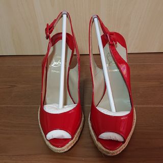 クリスチャンルブタン(Christian Louboutin)の新品 クリスチャンルブタン 赤 レッド ウェッジ サンダル(サンダル)