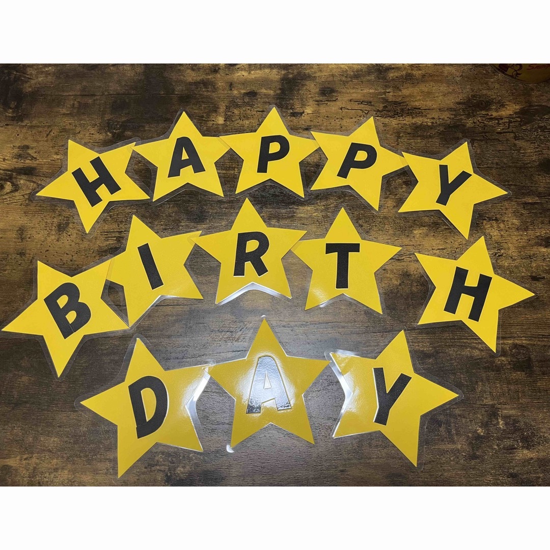 誕生日壁面飾り 壁面 Happybirthday文字 ハンドメイドの素材/材料(型紙/パターン)の商品写真
