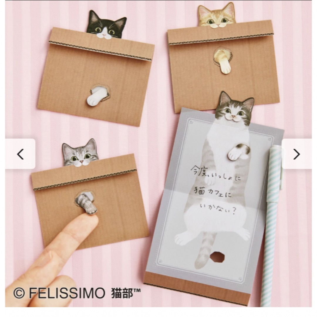 FELISSIMO(フェリシモ)のフェリシモ　遊んでいただけるんですか⁉︎猫のメッセージメモ　 エンタメ/ホビーのエンタメ その他(その他)の商品写真