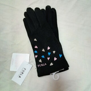 フルラ(Furla)の新品 FURLA フルラ 日本製 カシミヤ混 タッチパネル対応ハート刺繍手袋(手袋)