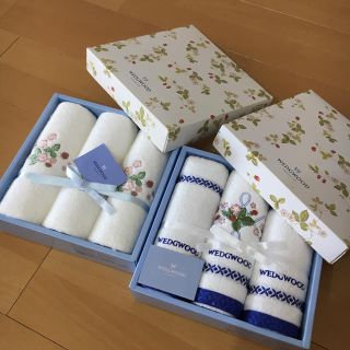 ウェッジウッド(WEDGWOOD)の【新品】WEDGWOODフェイスタオル二箱(タオル/バス用品)