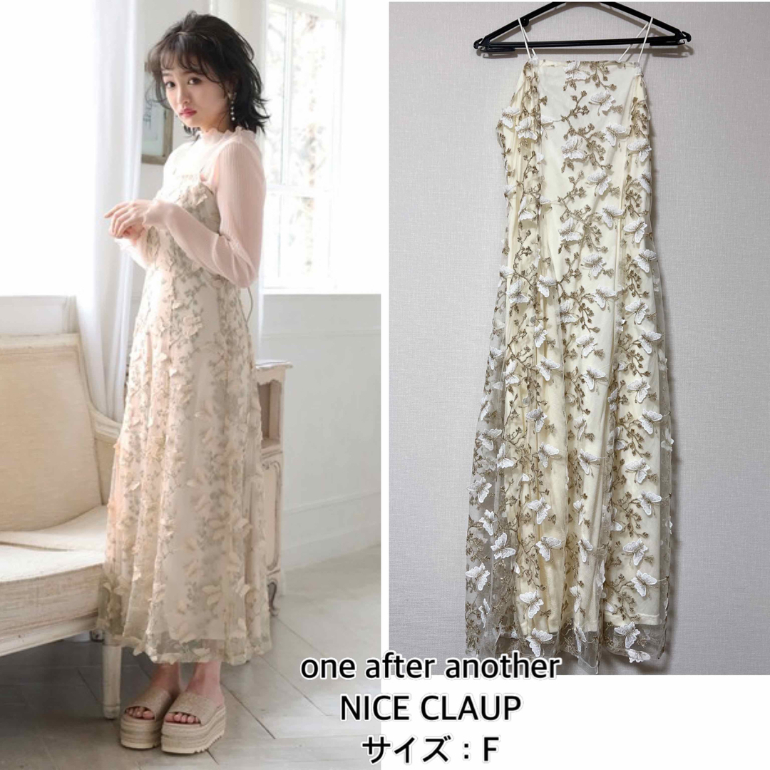 新品❤️NICE CLAUP シアーバタフライワンピース　ナイスクラップ | フリマアプリ ラクマ