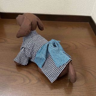 犬服 小型犬 ハンドメイド 浴衣兵児帯付きXS17③(ペット服/アクセサリー)