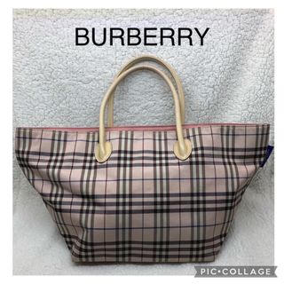 バーバリーブルーレーベル(BURBERRY BLUE LABEL)のバーバリーブルーレーベル　ノバチェック　舟形ナイロントートバッグ(トートバッグ)